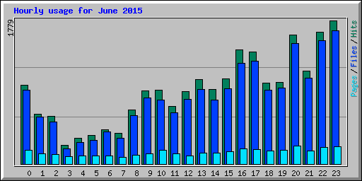 Hourly usage for June 2015