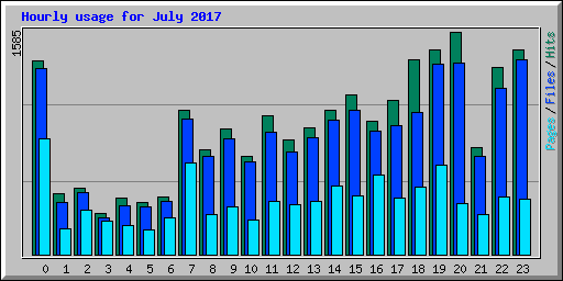 Hourly usage for July 2017