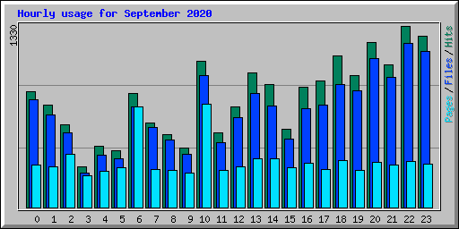 Hourly usage for September 2020