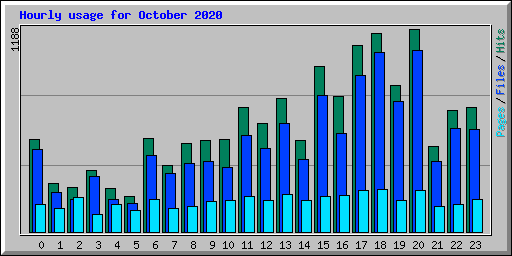 Hourly usage for October 2020