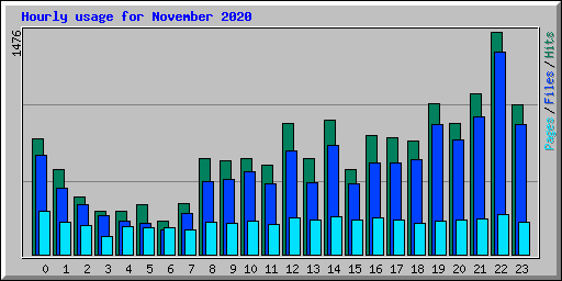 Hourly usage for November 2020
