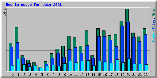 Hourly usage for July 2021