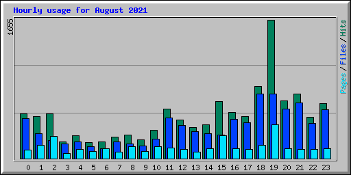 Hourly usage for August 2021
