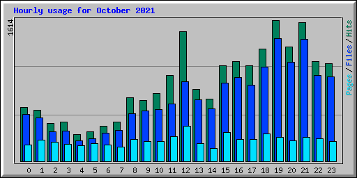 Hourly usage for October 2021