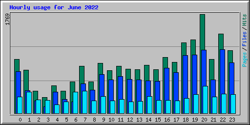 Hourly usage for June 2022