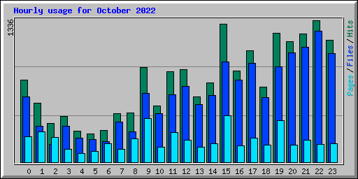 Hourly usage for October 2022