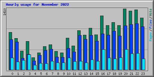 Hourly usage for November 2022